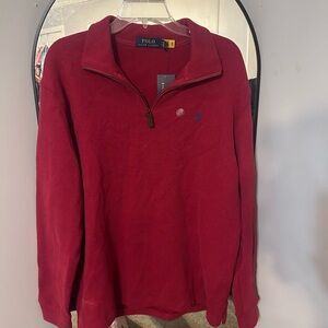 Polo by Ralph Lauren Cranberry Quarter-Zip Pullover NWT